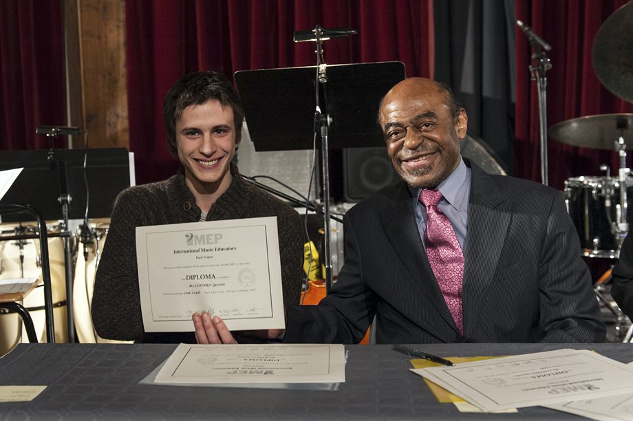 Quentin avec Archie Shepp. Promotion 2012