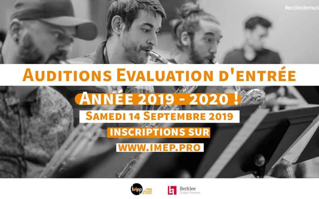 COMPLET : Auditions evaluation rentrée 2019-2020