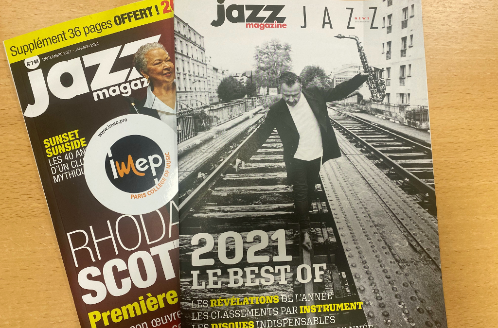 Sélection 2021 de Jazz Magazine avec les anciens élèves de l’équipe pédagogique et amis de l’IMEP