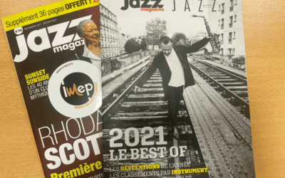 Sélection 2021 de Jazz Magazine avec les anciens élèves de l’équipe pédagogique et amis de l’IMEP